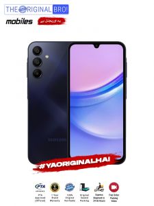 Samsung A15 - 6GB RAM - 128GB Storage - PTA Approved - 12 Months Warranty - Black - The Original Bro Mobiles - TOB29